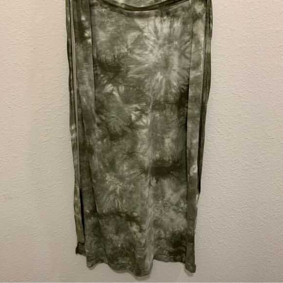 Angels Forever Young Dress Women Green Tie Dye  T-Shirt Maxi Belt Side Slits. - Picture 9 of 16